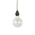 GLOBOSTAR® WHIP 77667 Μοντέρνο DIY Φωτιστικό με Πλεκτό Καλώδιο, Ντουί 1 x E27, Διακόπτη On/Off & Πρίζα AC 220-240V IP20 - Χακί & Μαύρο - Μ150 x Π5.8 x Υ5.8cm