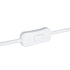 GLOBOSTAR® WHIP 77671 Μοντέρνο DIY Υφασμάτινο Καλώδιο με Διακόπτη On/Off AC 220-240V IP20 - Λευκό - Μ140 x Π2.7 x Υ1.9cm