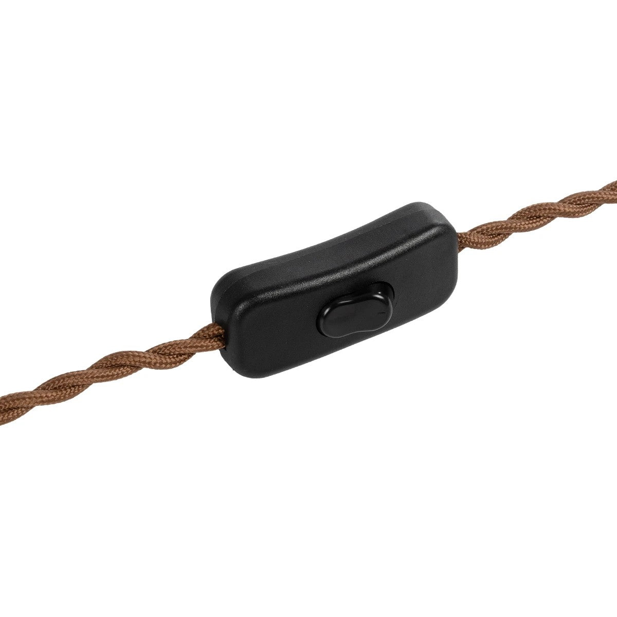 GLOBOSTAR® WHIP 77673 Μοντέρνο DIY Πλεκτό Καλώδιο με Διακόπτη On/Off AC 220-240V IP20 - Καφέ & Μαύρο - Μ140 x Π2.7 x Υ1.9cm