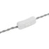 GLOBOSTAR® WHIP 77674 Μοντέρνο DIY Πλεκτό Καλώδιο με Διακόπτη On/Off AC 220-240V IP20 - Γκρι & Λευκό - Μ150 x Π2.7 x Υ1.9cm