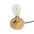 GLOBOSTAR® NOX 77702 Μοντέρνο Επιτραπέζιο Φωτιστικό Πορτατίφ με Ντουί 1 x E27 AC 220-240V IP20 - Μπεζ & Χρυσό - Μ12 x Π12 x Υ9cm