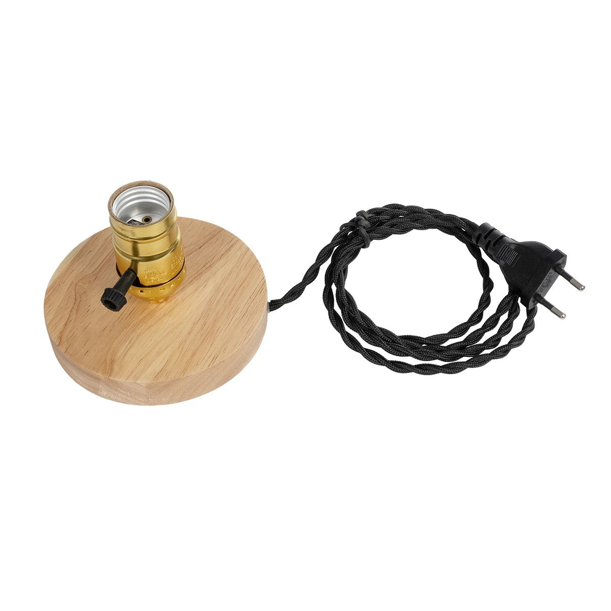 GLOBOSTAR® NOX 77702 Μοντέρνο Επιτραπέζιο Φωτιστικό Πορτατίφ με Ντουί 1 x E27 AC 220-240V IP20 - Μπεζ & Χρυσό - Μ12 x Π12 x Υ9cm