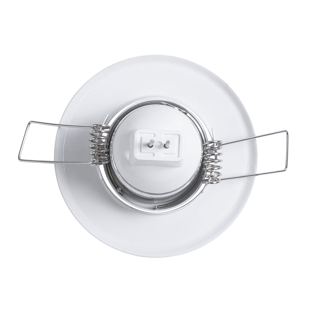 GloboStar® DELTA 77800 Χωνευτό Κινούμενο Στρόγγυλο Σποτ Οροφής για Λάμπα MR11 με Βάση GU5.3 ή GU10 - IP20 - Μεταλλικό - Φ70 x Υ21mm - Λευκό - 5 Χρόνια Εγγύηση - ledmania.gr