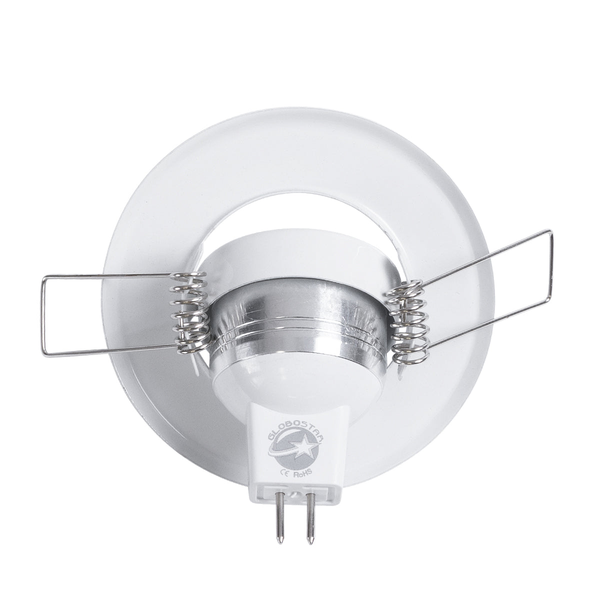 GloboStar® DELTA 77800 Χωνευτό Κινούμενο Στρόγγυλο Σποτ Οροφής για Λάμπα MR11 με Βάση GU5.3 ή GU10 - IP20 - Μεταλλικό - Φ70 x Υ21mm - Λευκό - 5 Χρόνια Εγγύηση - ledmania.gr