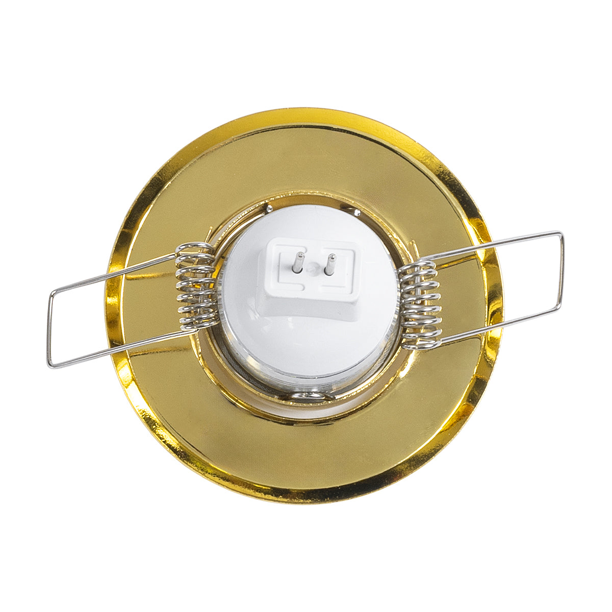 GloboStar® DELTA 77804 Χωνευτό Κινούμενο Στρόγγυλο Σποτ Οροφής για Λάμπα MR11 με Βάση GU5.3 ή GU10 - IP20 - Μεταλλικό - Φ70 x Υ21mm - Χρυσό Πλατίνα - 5 Χρόνια Εγγύηση - ledmania.gr