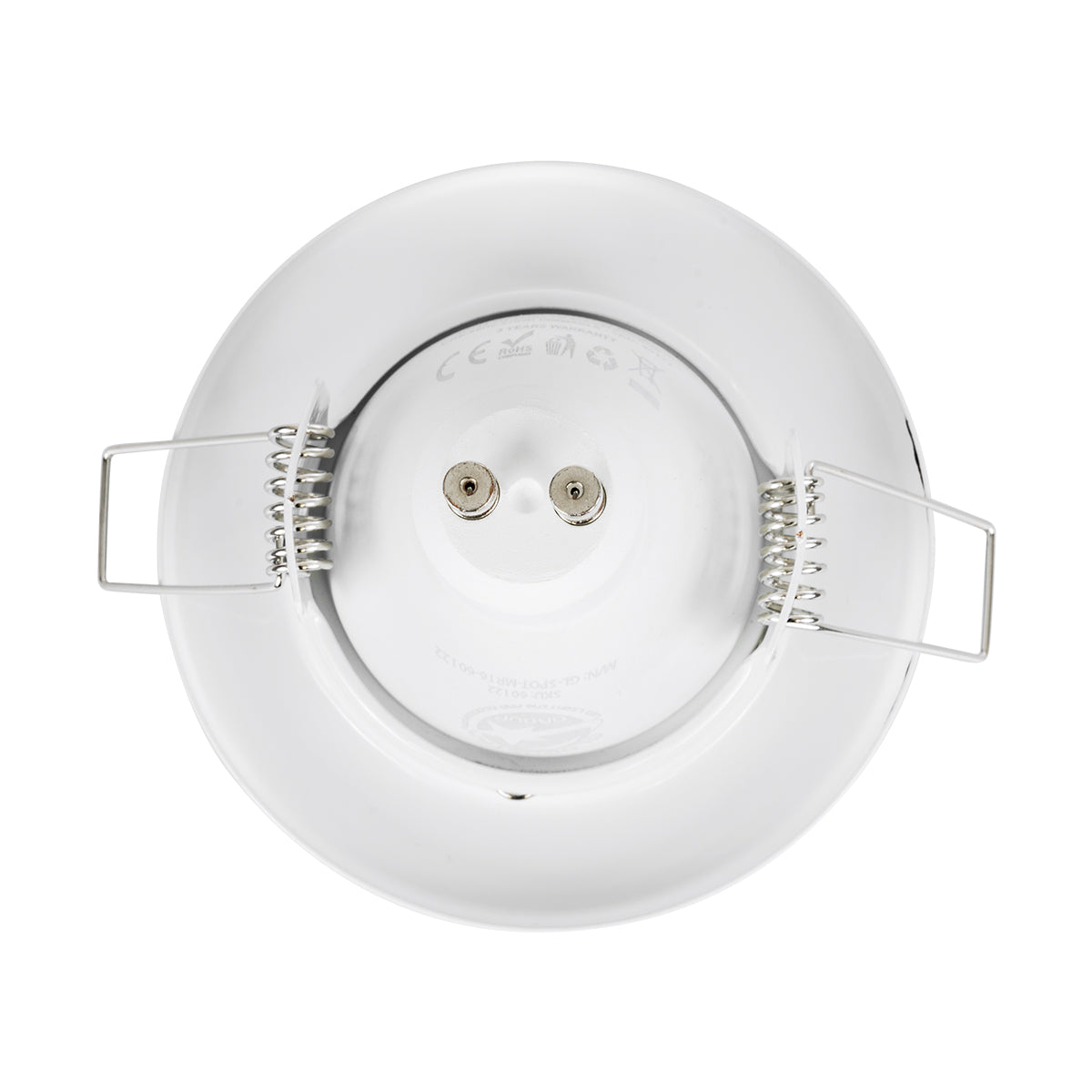 GLOBOSTAR® DELTA 77807 Χωνευτή Βάση για Σποτ MR16 με Ντουί GU10/GU5.3 IP20 - Λευκό - Μ8.3 x Π8.3 x Υ3.1cm / Q6cm - ledmania.gr