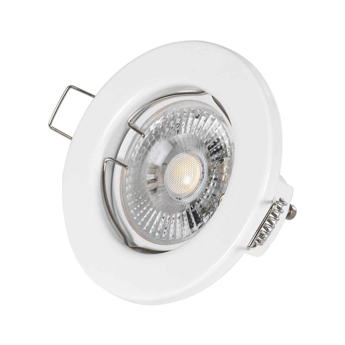 GLOBOSTAR® DELTA 77807 Χωνευτή Βάση για Σποτ MR16 με Ντουί GU10/GU5.3 IP20 - Λευκό - Μ8.3 x Π8.3 x Υ3.1cm / Q6cm - ledmania.gr
