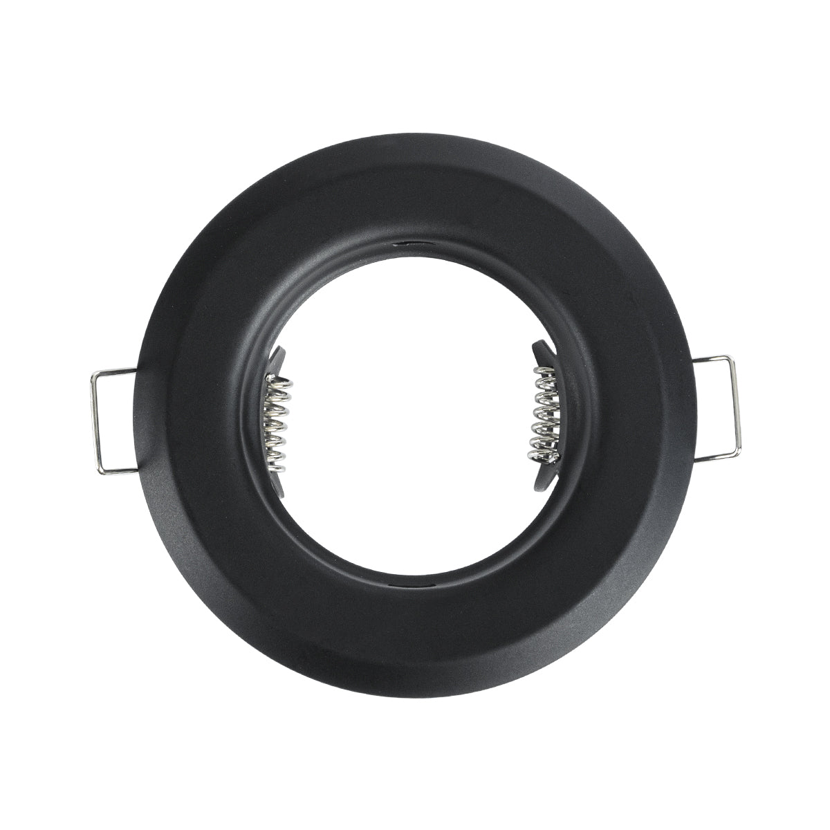 GloboStar® DELTA 77808 Χωνευτό Στρόγγυλο Σποτ Οροφής για Λάμπα MR16 με Βάση GU5.3 ή GU10 - IP20 - Μεταλλικό - Φ83 x Υ31mm - Μαύρο - 5 Χρόνια Εγγύηση - ledmania.gr