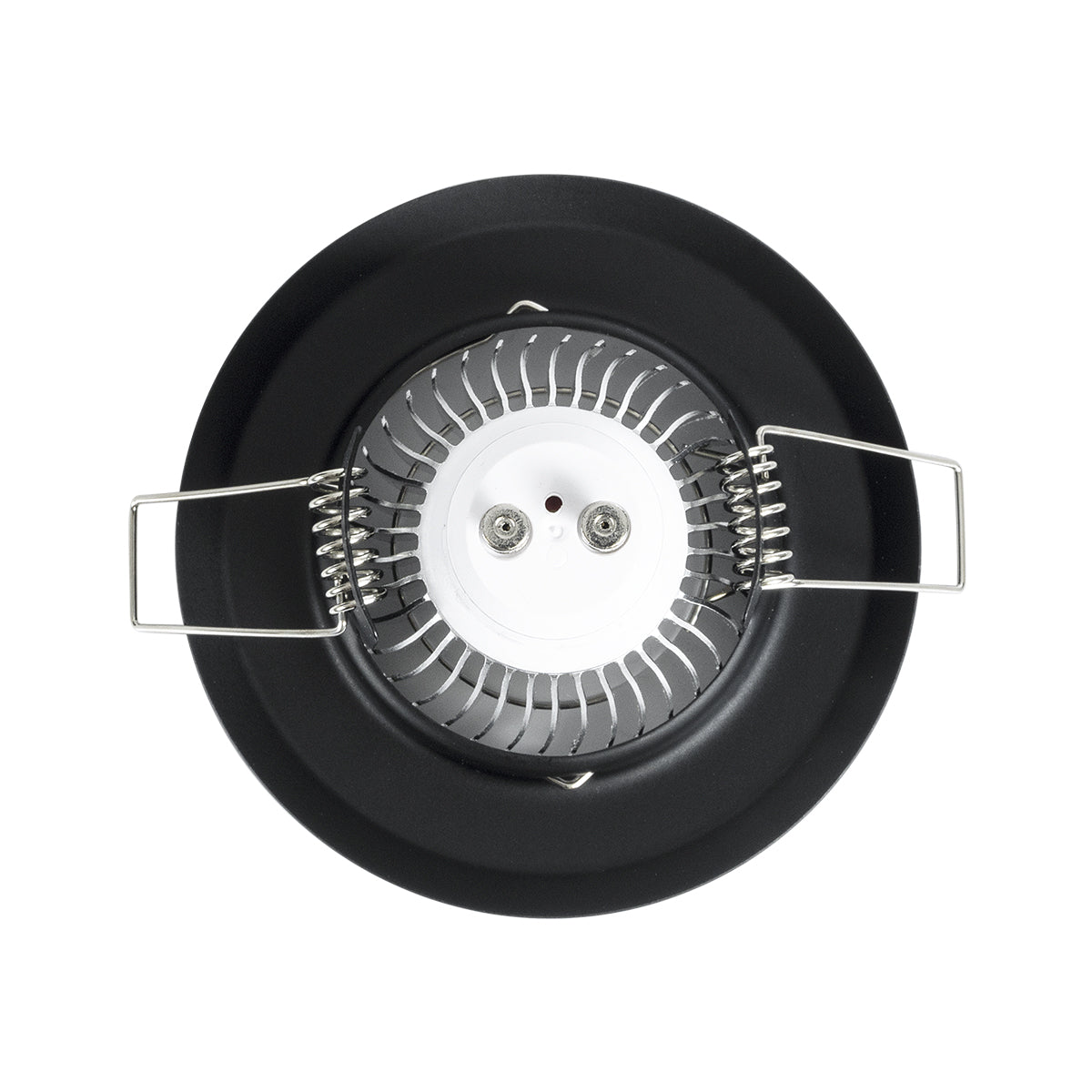 GloboStar® DELTA 77808 Χωνευτό Στρόγγυλο Σποτ Οροφής για Λάμπα MR16 με Βάση GU5.3 ή GU10 - IP20 - Μεταλλικό - Φ83 x Υ31mm - Μαύρο - 5 Χρόνια Εγγύηση - ledmania.gr