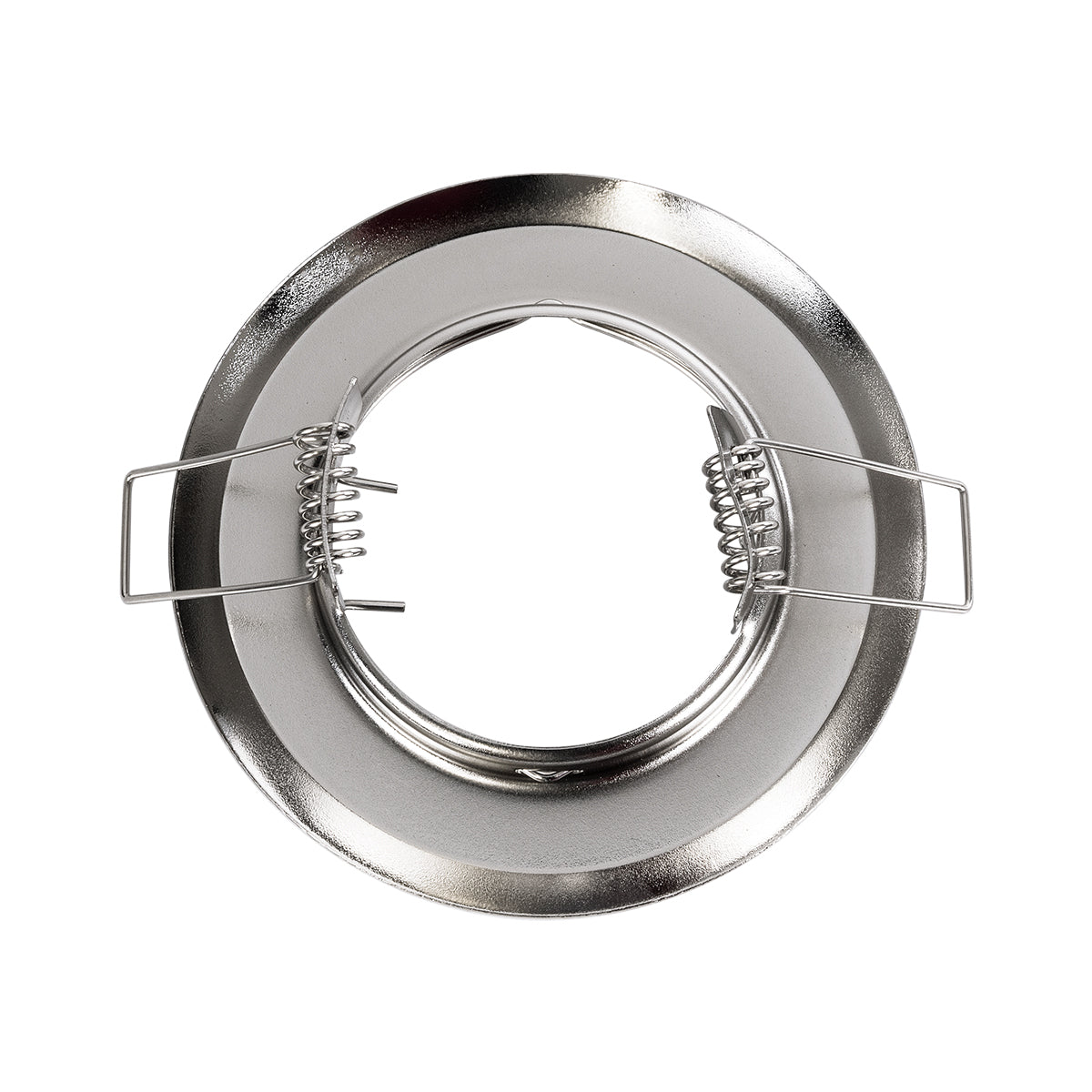 GLOBOSTAR® RAFY 77809 Χωνευτή Βάση για Σποτ MR16 με Ντουί GU10/GU5.3 IP20 - Νίκελ Βούρτσας - Μ8.3 x Π8.3 x Υ3.1cm / Q6cm - ledmania.gr