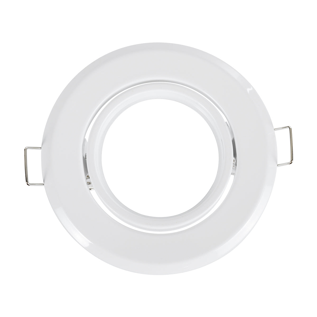 GLOBOSTAR® RAFY 77814 Χωνευτή Κινούμενη Βάση για Σποτ MR16 με Ντουί GU10/GU5.3 IP20 - Λευκό - Μ9.2 x Π9.2 x Υ3.1cm / Q7cm - ledmania.gr