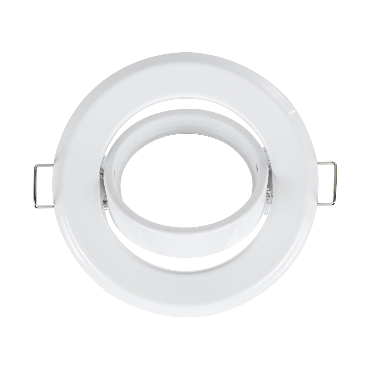 GLOBOSTAR® RAFY 77814 Χωνευτή Κινούμενη Βάση για Σποτ MR16 με Ντουί GU10/GU5.3 IP20 - Λευκό - Μ9.2 x Π9.2 x Υ3.1cm / Q7cm - ledmania.gr