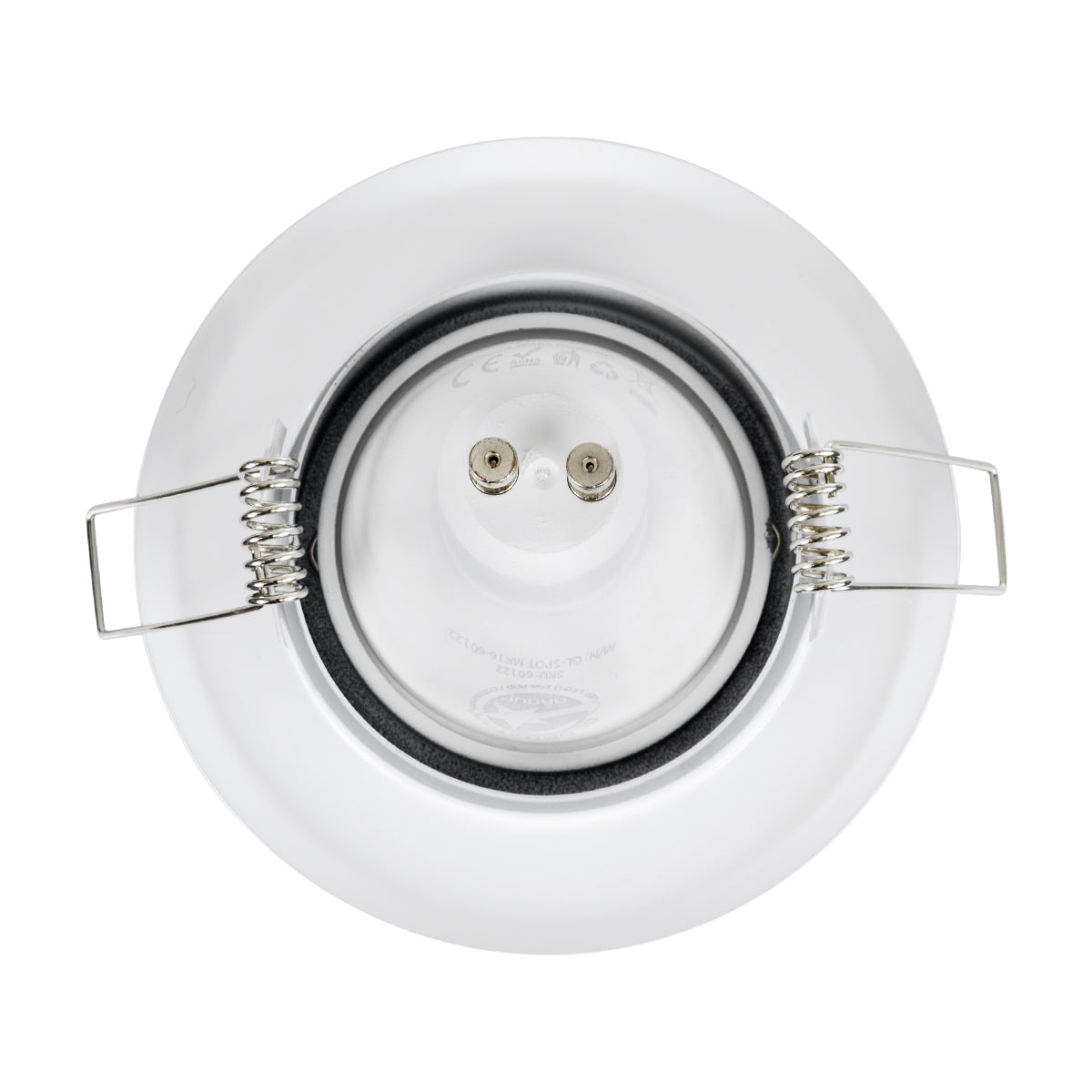 GLOBOSTAR® RAFY 77814 Χωνευτή Κινούμενη Βάση για Σποτ MR16 με Ντουί GU10/GU5.3 IP20 - Λευκό - Μ9.2 x Π9.2 x Υ3.1cm / Q7cm - ledmania.gr