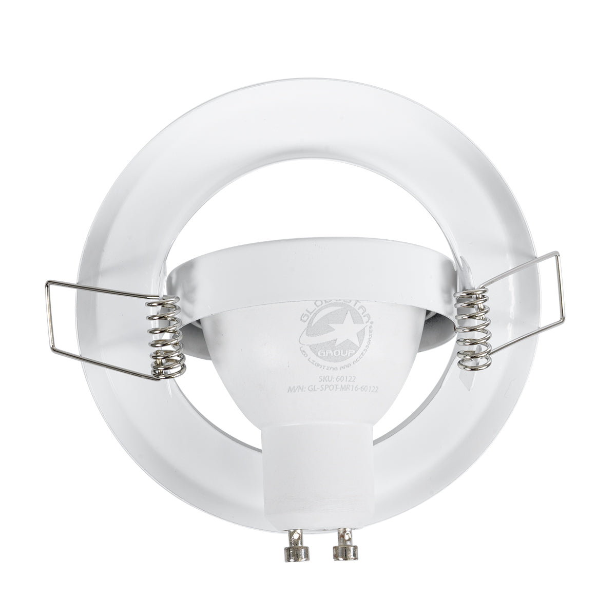 GLOBOSTAR® RAFY 77814 Χωνευτή Κινούμενη Βάση για Σποτ MR16 με Ντουί GU10/GU5.3 IP20 - Λευκό - Μ9.2 x Π9.2 x Υ3.1cm / Q7cm - ledmania.gr