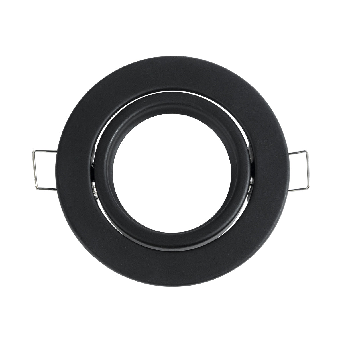 GloboStar® DELTA 77815 Χωνευτό Κινούμενο Στρόγγυλο Σποτ Οροφής για Λάμπα MR16 με Βάση GU5.3 ή GU10 - IP20 - Μεταλλικό - Φ92 x Υ28mm- Μαύρο - 5 Χρόνια Εγγύηση - ledmania.gr
