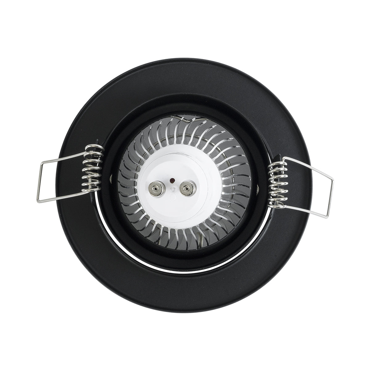 GloboStar® DELTA 77815 Χωνευτό Κινούμενο Στρόγγυλο Σποτ Οροφής για Λάμπα MR16 με Βάση GU5.3 ή GU10 - IP20 - Μεταλλικό - Φ92 x Υ28mm- Μαύρο - 5 Χρόνια Εγγύηση - ledmania.gr