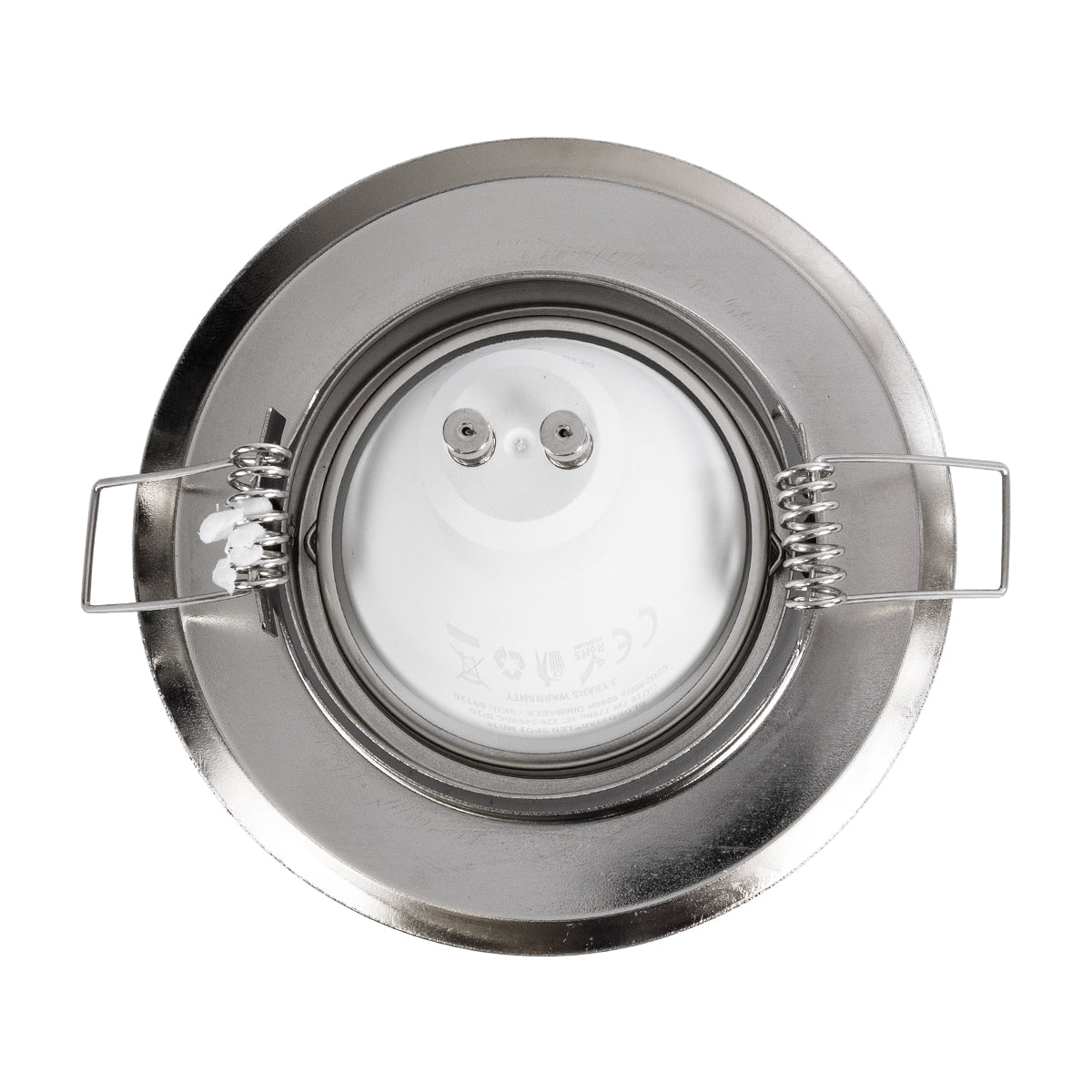 GloboStar® DELTA 77816 Χωνευτό Κινούμενο Στρόγγυλο Σποτ Οροφής για Λάμπα MR16 με Βάση GU5.3 ή GU10 - IP20 - Μεταλλικό - Φ92 x Υ28mm - Ασημί Νίκελ - 5 Χρόνια Εγγύηση - ledmania.gr