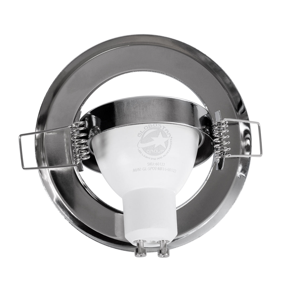 GloboStar® DELTA 77817 Χωνευτό Κινούμενο Στρόγγυλο Σποτ Οροφής για Λάμπα MR16 με Βάση GU5.3 ή GU10 - IP20 - Μεταλλικό - Φ92 x Υ28mm - Ασημί Νίκελ - 5 Χρόνια Εγγύηση - ledmania.gr