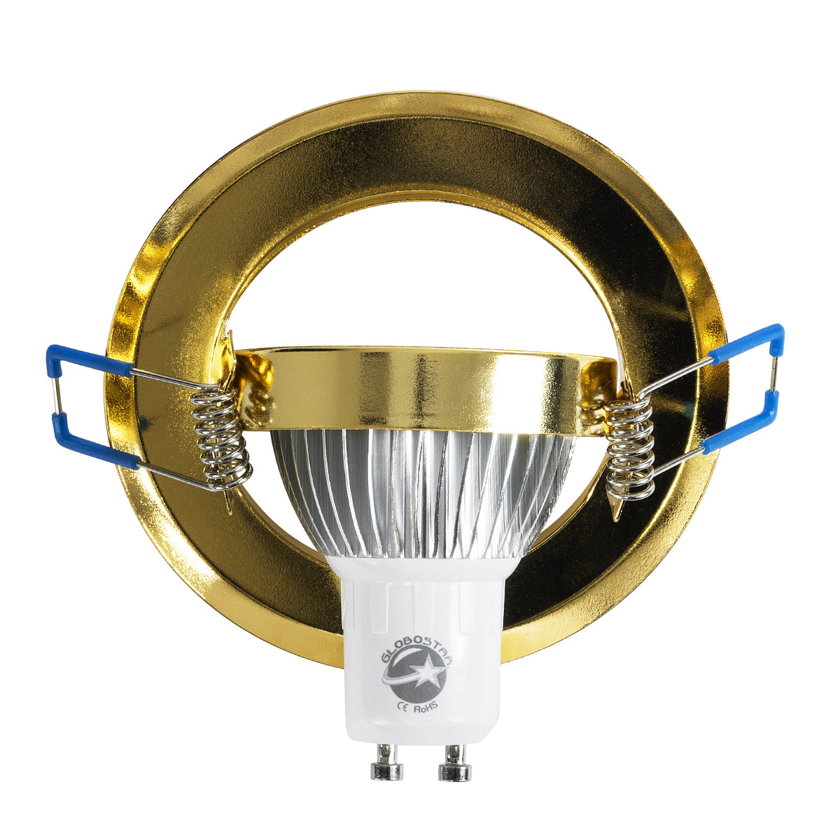 GloboStar® DELTA 77818 Χωνευτό Κινούμενο Στρόγγυλο Σποτ Οροφής για Λάμπα MR16 με Βάση GU5.3 ή GU10 - IP20 - Μεταλλικό - Φ92 x Υ28mm - Χρυσό Πλατίνα - 5 Χρόνια Εγγύηση - ledmania.gr