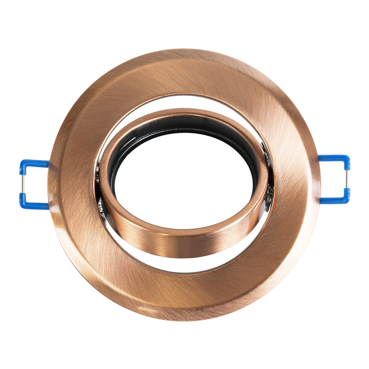 GloboStar® DELTA 77819 Χωνευτό Κινούμενο Στρόγγυλο Σποτ Οροφής για Λάμπα MR16 με Βάση GU5.3 ή GU10 - IP20 - Μεταλλικό - Φ92 x Υ28mm - Χάλκινο - 5 Χρόνια Εγγύηση - ledmania.gr