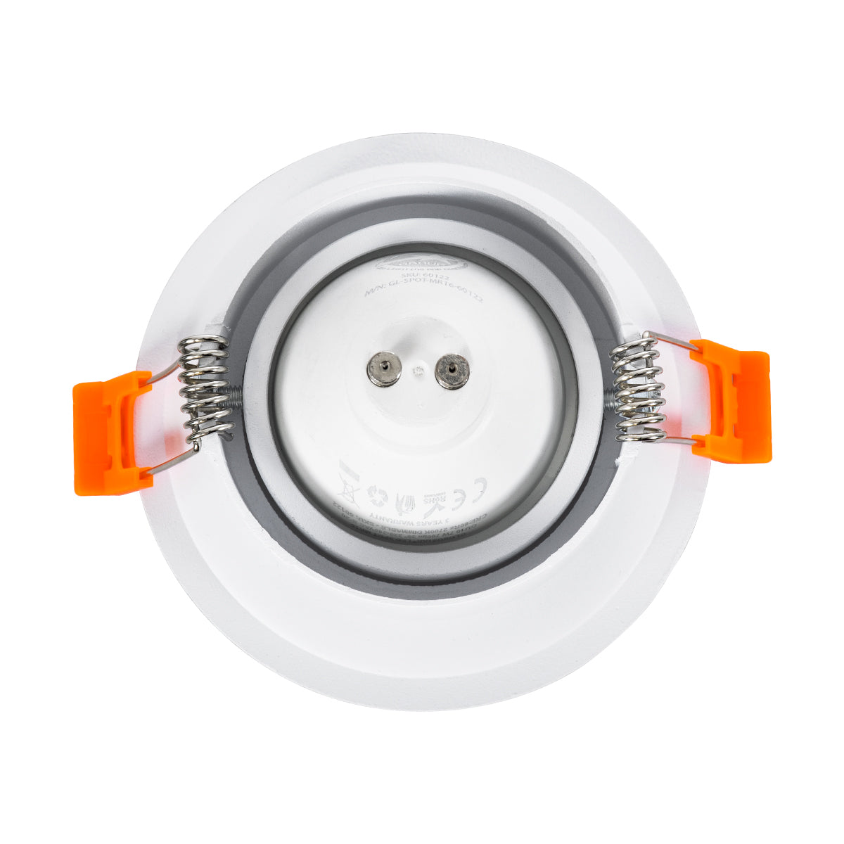 GloboStar® ALPHA 77830 Χωνευτό Κινούμενο Στρόγγυλο Σποτ Οροφής για Λάμπα MR16/GU10 - IP20 - Χυτό Αλουμίνιο - Φ9.4 x Υ4.2cm - Λευκό - 5 Χρόνια Εγγύηση - ledmania.gr