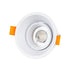 GloboStar® ALPHA 77830 Χωνευτό Κινούμενο Στρόγγυλο Σποτ Οροφής για Λάμπα MR16/GU10 - IP20 - Χυτό Αλουμίνιο - Φ9.4 x Υ4.2cm - Λευκό - 5 Χρόνια Εγγύηση - ledmania.gr