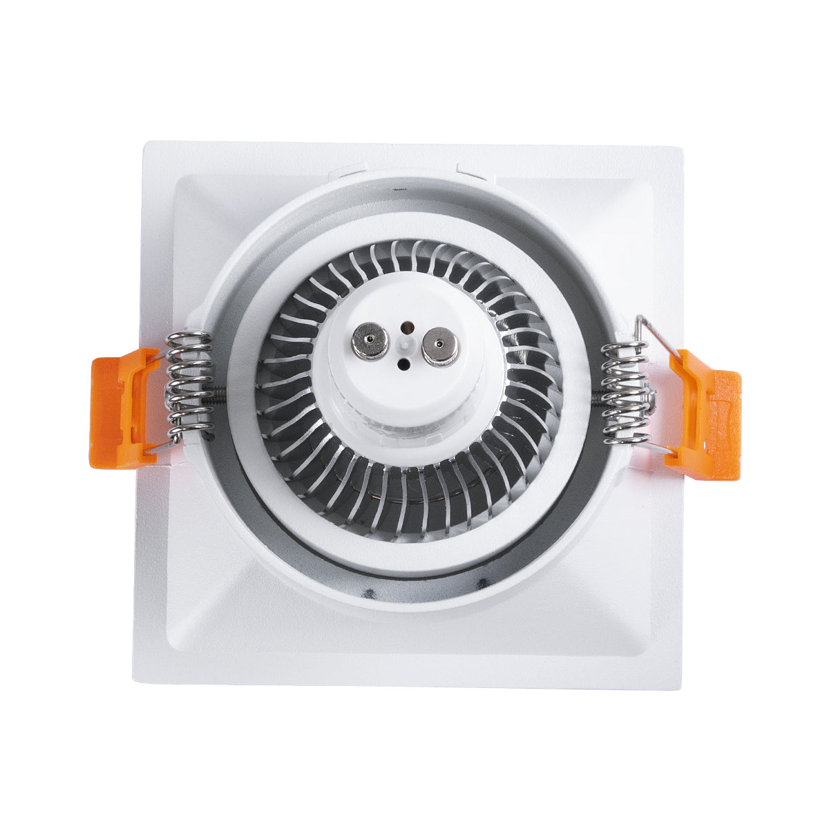 GloboStar® ALPHA 77832 Χωνευτό Κινούμενο Τετράγωνο Σποτ Οροφής για Λάμπα MR16/GU10 - IP20 - Χυτό Αλουμίνιο - Μ9 x Π9 x Υ4.5cm - Λευκό - 5 Χρόνια Εγγύηση - ledmania.gr
