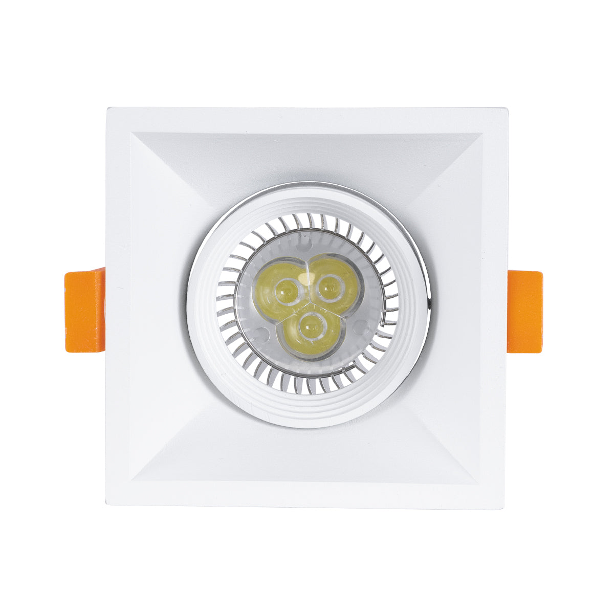 GloboStar® ALPHA 77832 Χωνευτό Κινούμενο Τετράγωνο Σποτ Οροφής για Λάμπα MR16/GU10 - IP20 - Χυτό Αλουμίνιο - Μ9 x Π9 x Υ4.5cm - Λευκό - 5 Χρόνια Εγγύηση - ledmania.gr