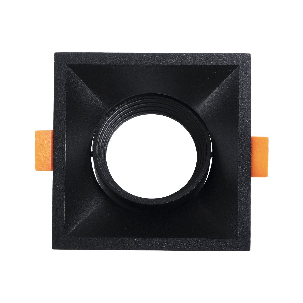 GloboStar® ALPHA 77833 Χωνευτό Κινούμενο Τετράγωνο Σποτ Οροφής για Λάμπα MR16/GU10 - IP20 - Χυτό Αλουμίνιο - Μ9 x Π9 x Υ4.5cm - Μαύρο - 5 Χρόνια Εγγύηση - ledmania.gr