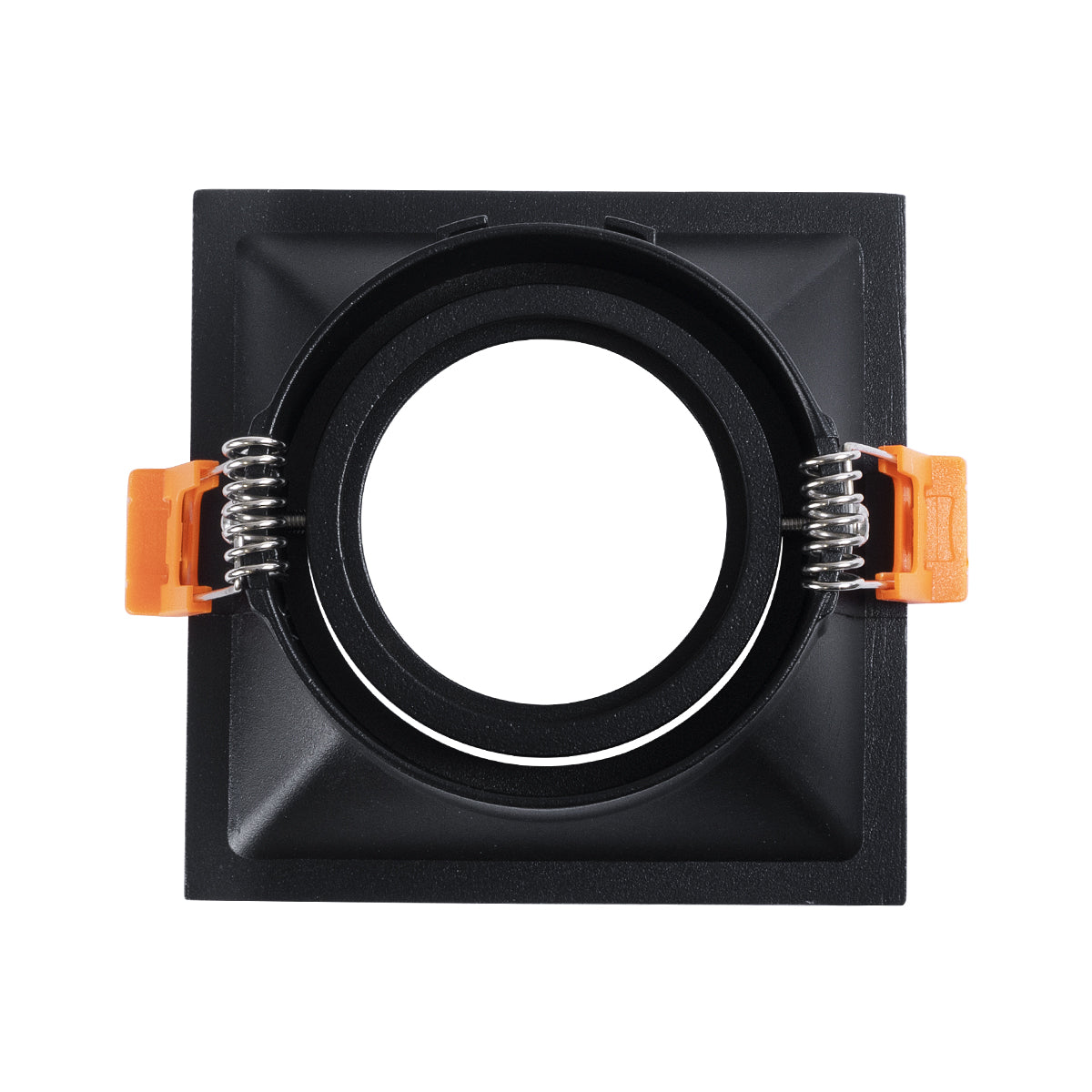 GloboStar® ALPHA 77833 Χωνευτό Κινούμενο Τετράγωνο Σποτ Οροφής για Λάμπα MR16/GU10 - IP20 - Χυτό Αλουμίνιο - Μ9 x Π9 x Υ4.5cm - Μαύρο - 5 Χρόνια Εγγύηση - ledmania.gr