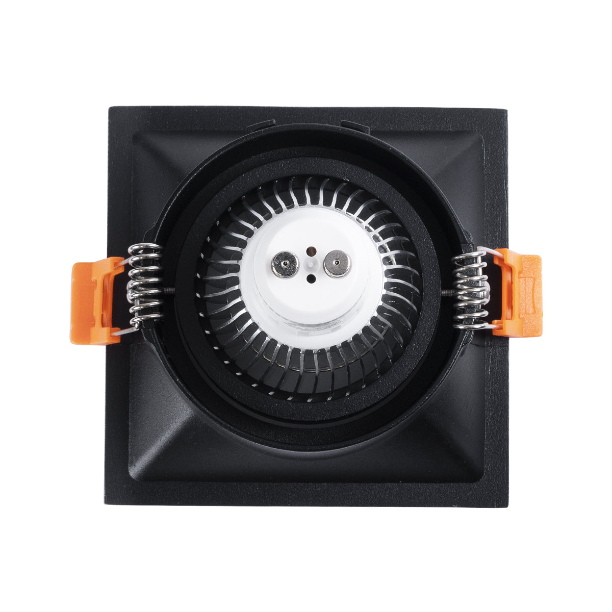 GloboStar® ALPHA 77833 Χωνευτό Κινούμενο Τετράγωνο Σποτ Οροφής για Λάμπα MR16/GU10 - IP20 - Χυτό Αλουμίνιο - Μ9 x Π9 x Υ4.5cm - Μαύρο - 5 Χρόνια Εγγύηση - ledmania.gr