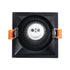 GloboStar® ALPHA 77833 Χωνευτό Κινούμενο Τετράγωνο Σποτ Οροφής για Λάμπα MR16/GU10 - IP20 - Χυτό Αλουμίνιο - Μ9 x Π9 x Υ4.5cm - Μαύρο - 5 Χρόνια Εγγύηση - ledmania.gr