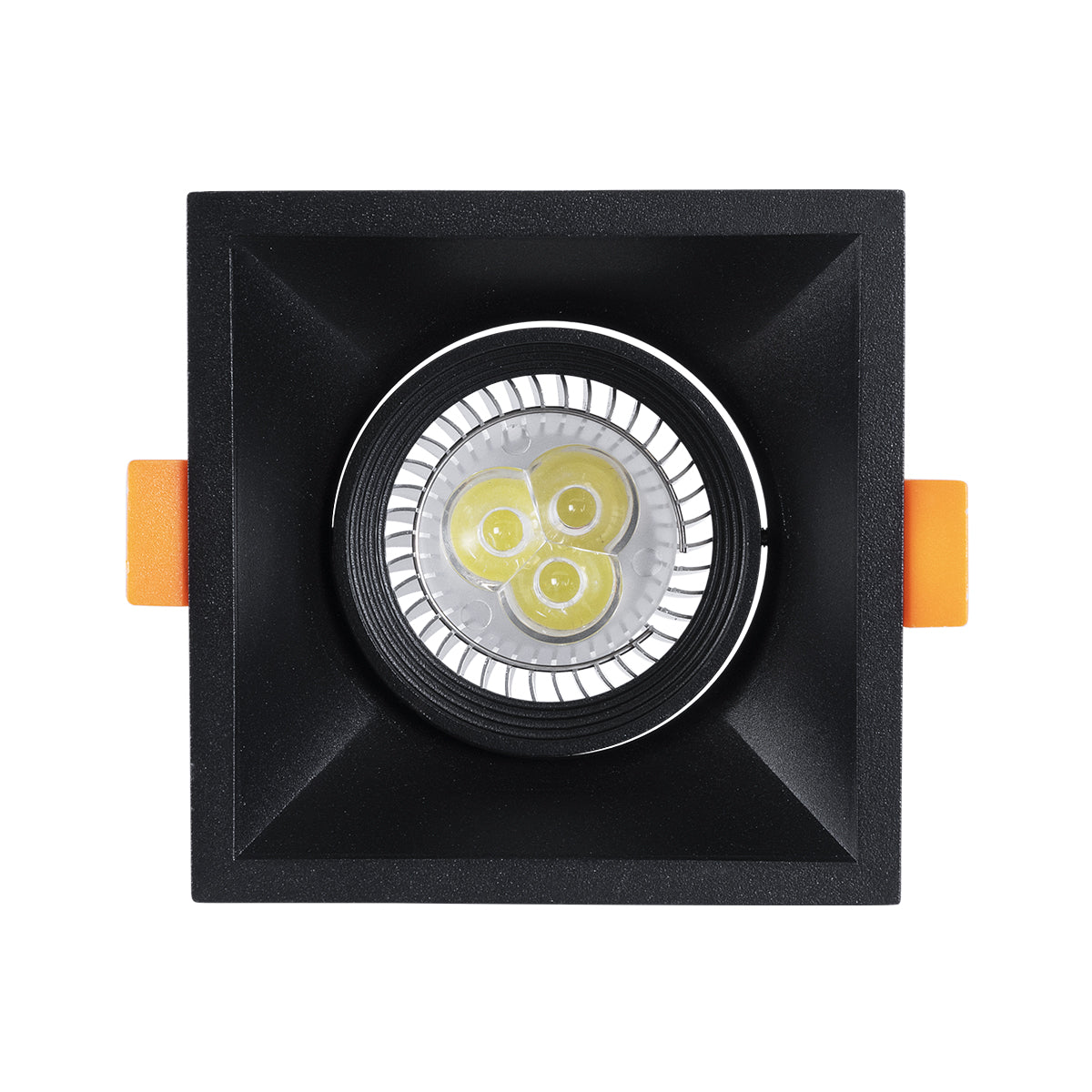 GloboStar® ALPHA 77833 Χωνευτό Κινούμενο Τετράγωνο Σποτ Οροφής για Λάμπα MR16/GU10 - IP20 - Χυτό Αλουμίνιο - Μ9 x Π9 x Υ4.5cm - Μαύρο - 5 Χρόνια Εγγύηση - ledmania.gr