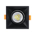 GloboStar® ALPHA 77833 Χωνευτό Κινούμενο Τετράγωνο Σποτ Οροφής για Λάμπα MR16/GU10 - IP20 - Χυτό Αλουμίνιο - Μ9 x Π9 x Υ4.5cm - Μαύρο - 5 Χρόνια Εγγύηση - ledmania.gr
