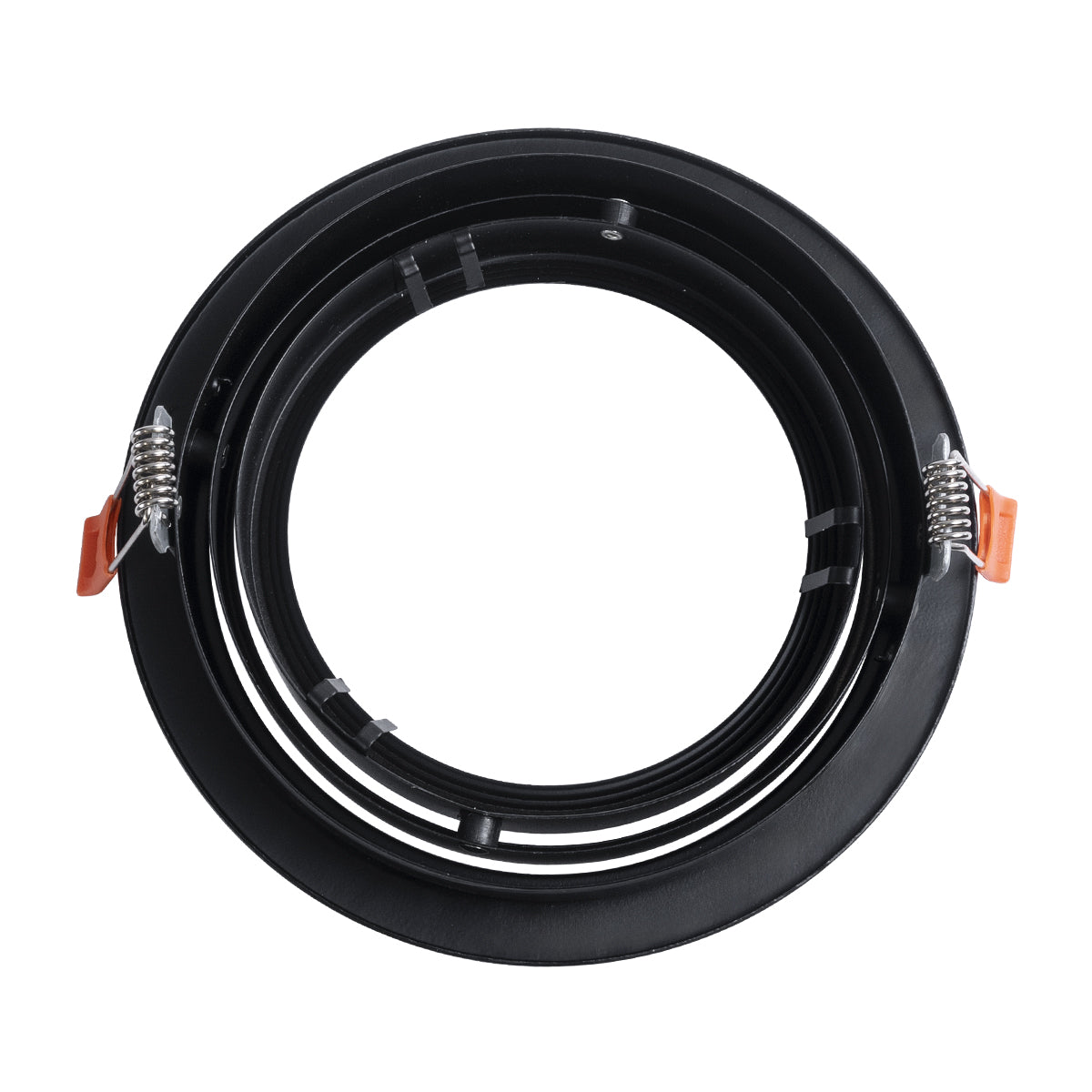 GloboStar® VITA 77851 Χωνευτό Κινούμενο Στρογγυλό Σποτ Οροφής για Λάμπα AR111 - IP20 - Χυτό Αλουμίνιο - Φ17 x Υ4.5cm - Μαύρο - 5 Χρόνια Εγγύηση - ledmania.gr