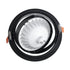 GloboStar® VITA 77851 Χωνευτό Κινούμενο Στρογγυλό Σποτ Οροφής για Λάμπα AR111 - IP20 - Χυτό Αλουμίνιο - Φ17 x Υ4.5cm - Μαύρο - 5 Χρόνια Εγγύηση - ledmania.gr