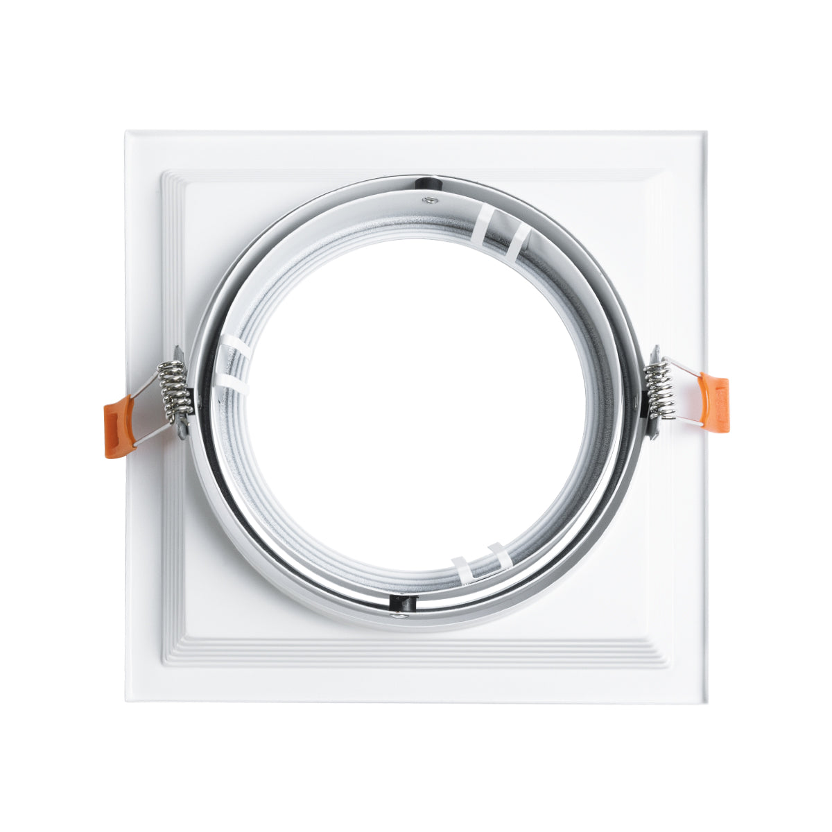 GloboStar® VITA 77852 Χωνευτό Κινούμενο Τετράγωνο Σποτ Οροφής για Λάμπα AR111 - IP20 - Χυτό Αλουμίνιο - Μ18 x Π18 x Υ4.5cm - Λευκό - 5 Χρόνια Εγγύηση - ledmania.gr
