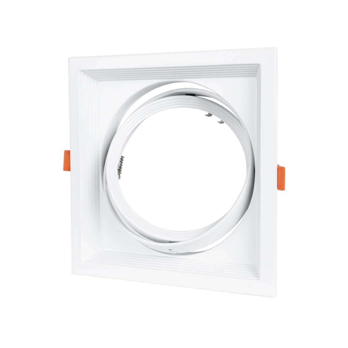 GloboStar® VITA 77852 Χωνευτό Κινούμενο Τετράγωνο Σποτ Οροφής για Λάμπα AR111 - IP20 - Χυτό Αλουμίνιο - Μ18 x Π18 x Υ4.5cm - Λευκό - 5 Χρόνια Εγγύηση - ledmania.gr
