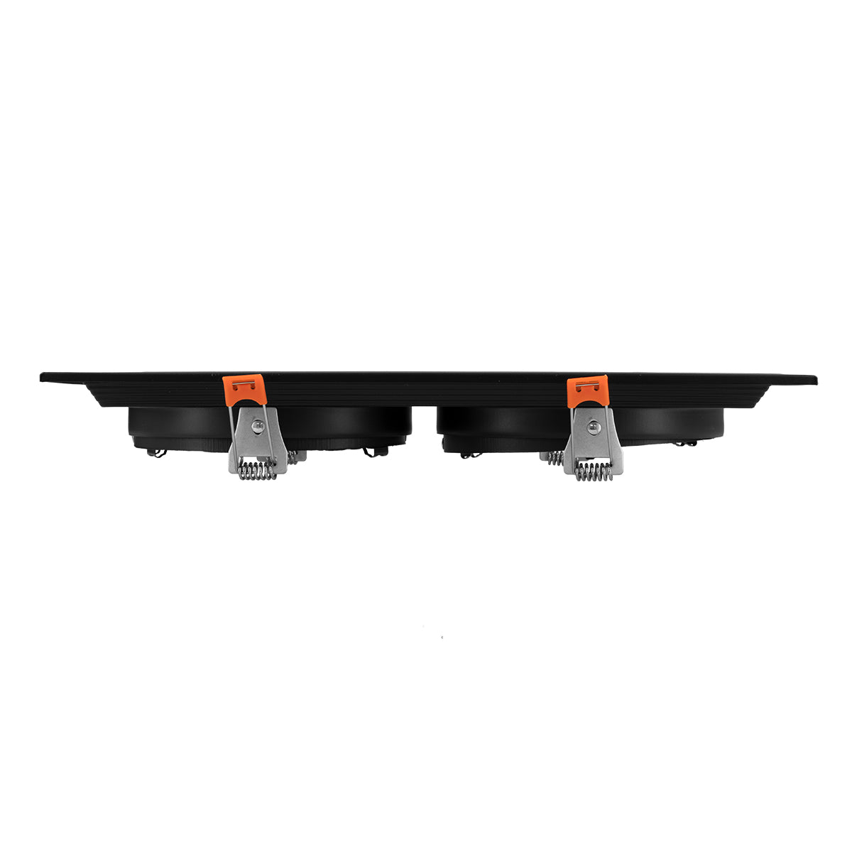 GLOBOSTAR® VITA 77855 Χωνευτή Κινούμενη Βάση για 2 x Σποτ AR111 με Ντουί GU10/GU5.3 IP20 - Μαύρο Ματ - Μ33.5 x Π18 x Υ5.5cm / Q32.5 x 17cm - ledmania.gr