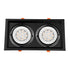 GLOBOSTAR® VITA 77855 Χωνευτή Κινούμενη Βάση για 2 x Σποτ AR111 με Ντουί GU10/GU5.3 IP20 - Μαύρο Ματ - Μ33.5 x Π18 x Υ5.5cm / Q32.5 x 17cm - ledmania.gr