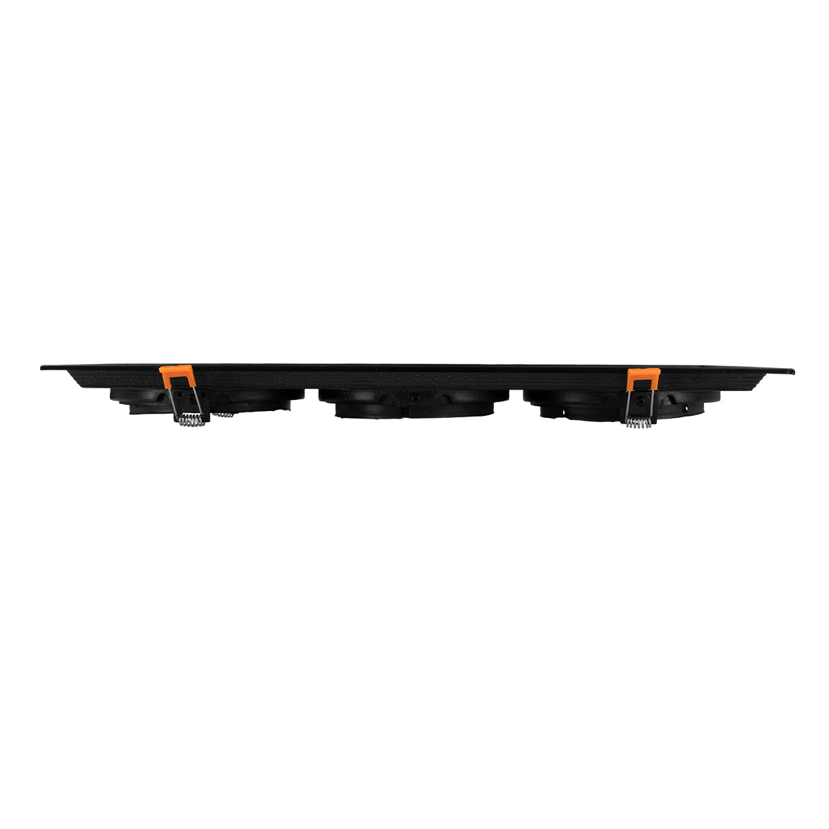 GLOBOSTAR® VITA 77857 Χωνευτή Κινούμενη Βάση για 3 x Σποτ AR111 με Ντουί GU10/GU5.3 IP20 - Μαύρο Ματ - Μ48.7 x Π18 x Υ5.5cm / Q47.5 x 17cm - ledmania.gr