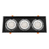 GLOBOSTAR® VITA 77857 Χωνευτή Κινούμενη Βάση για 3 x Σποτ AR111 με Ντουί GU10/GU5.3 IP20 - Μαύρο Ματ - Μ48.7 x Π18 x Υ5.5cm / Q47.5 x 17cm - ledmania.gr