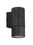GLOBOSTAR® WALLY 77876 Μοντέρνο Φωτιστικό Τοίχου - Απλίκα με Ντουί 1 x GU10 AC 220-240V Αδιάβροχο IP65 - Μαύρο Ματ - Μ6.5 x Π9 x Υ13.5cm