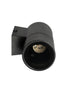 GLOBOSTAR® WALLY 77876 Μοντέρνο Φωτιστικό Τοίχου - Απλίκα με Ντουί 1 x GU10 AC 220-240V Αδιάβροχο IP65 - Μαύρο Ματ - Μ6.5 x Π9 x Υ13.5cm