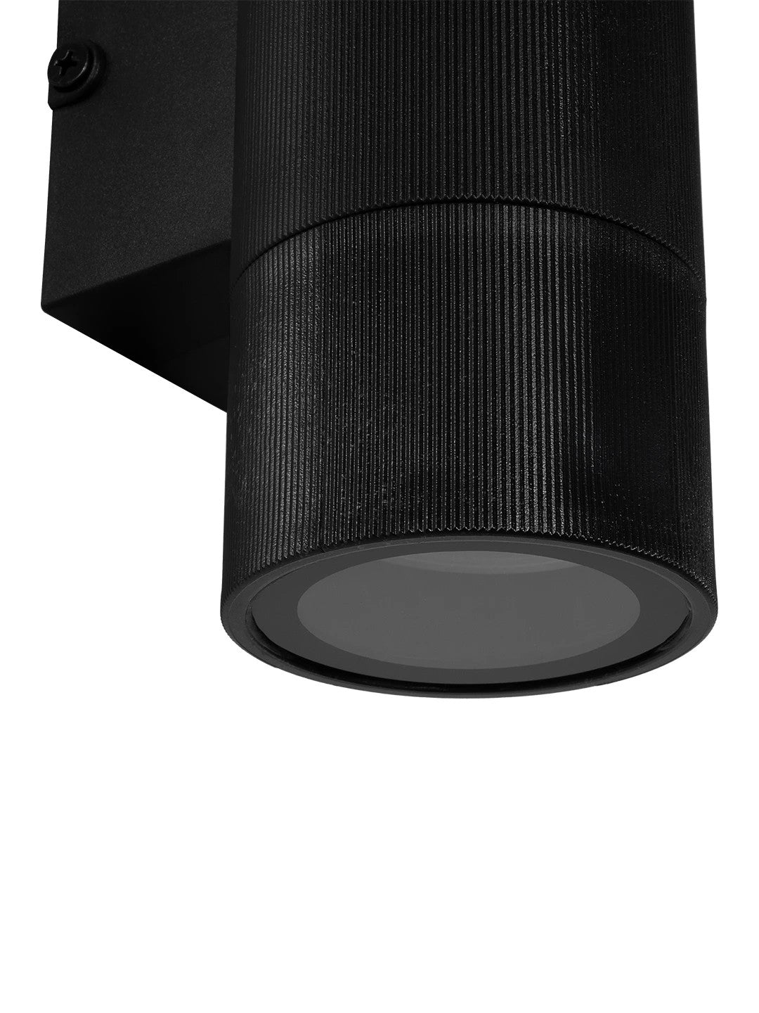 GLOBOSTAR® WALLY 77877 Μοντέρνο Φωτιστικό Τοίχου - Απλίκα με Ντουί 2 x GU10 AC 220-240V Αδιάβροχο IP65 - Μαύρο Ματ - Μ6.5 x Π9 x Υ18cm