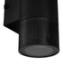 GLOBOSTAR® WALLY 77877 Μοντέρνο Φωτιστικό Τοίχου - Απλίκα με Ντουί 2 x GU10 AC 220-240V Αδιάβροχο IP65 - Μαύρο Ματ - Μ6.5 x Π9 x Υ18cm