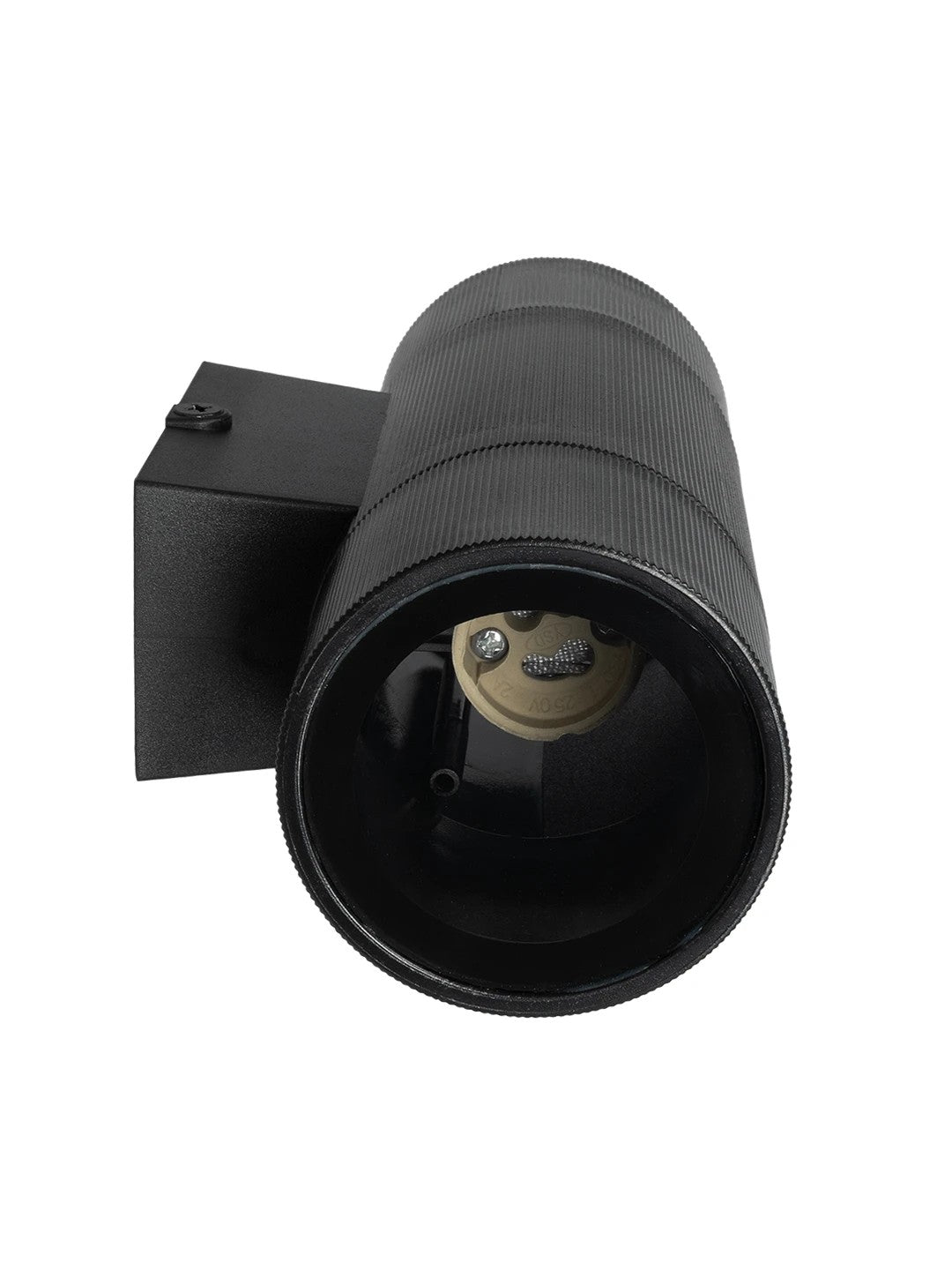 GLOBOSTAR® WALLY 77877 Μοντέρνο Φωτιστικό Τοίχου - Απλίκα με Ντουί 2 x GU10 AC 220-240V Αδιάβροχο IP65 - Μαύρο Ματ - Μ6.5 x Π9 x Υ18cm