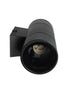 GLOBOSTAR® WALLY 77877 Μοντέρνο Φωτιστικό Τοίχου - Απλίκα με Ντουί 2 x GU10 AC 220-240V Αδιάβροχο IP65 - Μαύρο Ματ - Μ6.5 x Π9 x Υ18cm