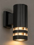 GLOBOSTAR® ORION 77886 Μοντέρνο Φωτιστικό Τοίχου - Απλίκα με Ντουί 1 x GU10 AC 220-240V Αδιάβροχο IP65 - Μαύρο Ματ - Μ9 x Π15.5 x Υ22cm