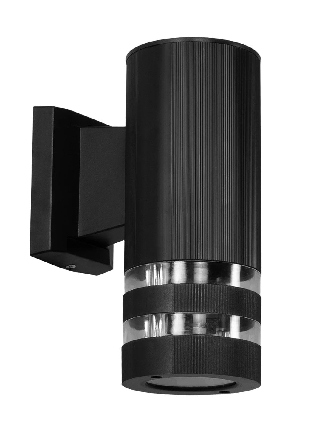GLOBOSTAR® ORION 77886 Μοντέρνο Φωτιστικό Τοίχου - Απλίκα με Ντουί 1 x GU10 AC 220-240V Αδιάβροχο IP65 - Μαύρο Ματ - Μ9 x Π15.5 x Υ22cm